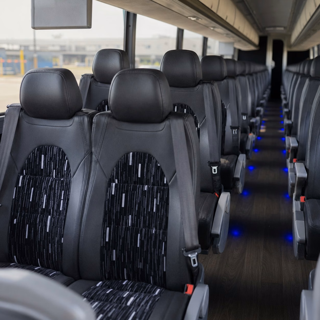 pearland charter bus rental interior